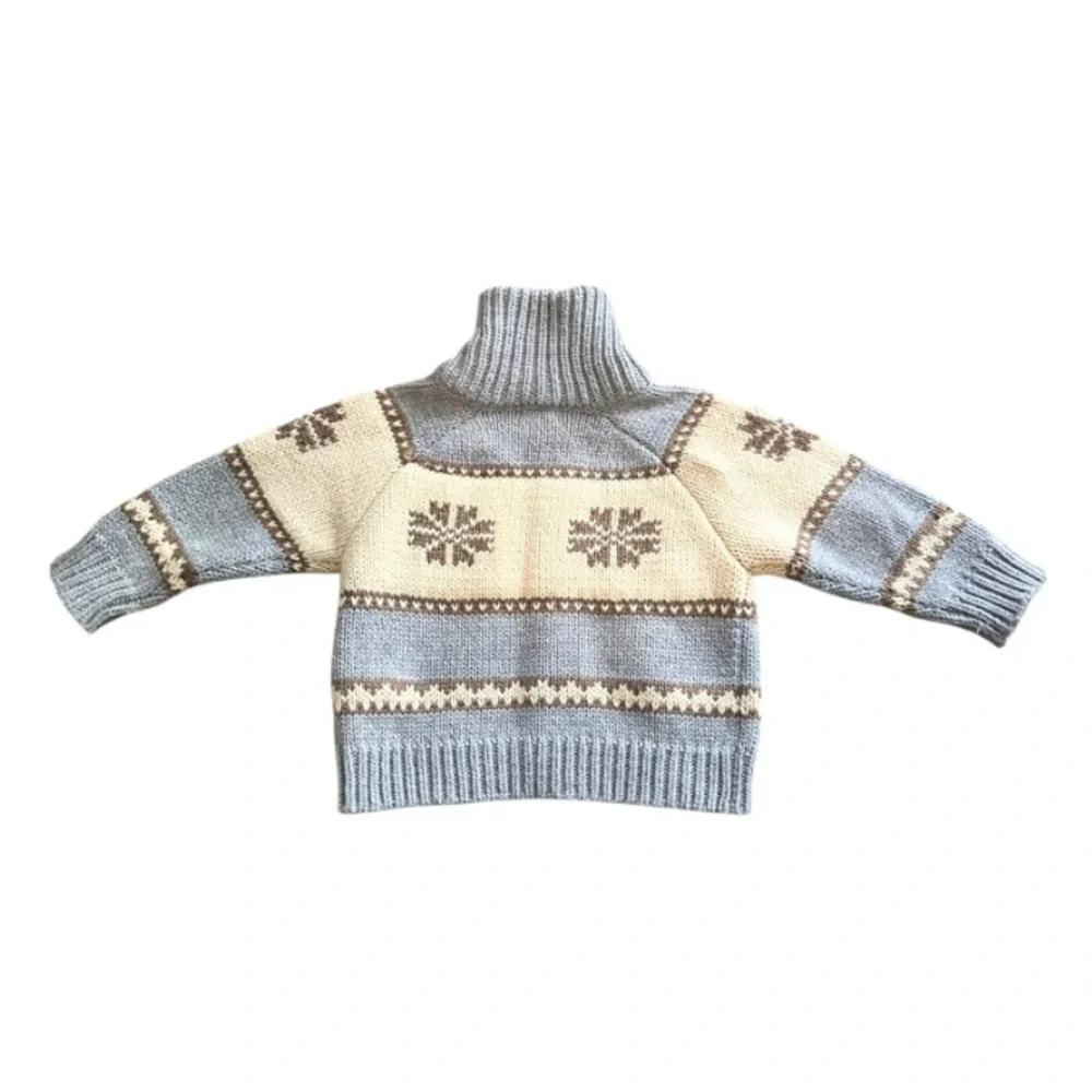 Sophitica Thick and Cozy Snowflake Button‎ Down Sweater Baby Girls 2 T - Picture 2 of 3
